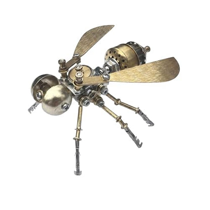 3D Metal Puzzle Mechanical Model Kit Steampunk Bee Insect 140+ Parts No Glue Build Premium Desktop Decor Christmas & Birthday Gift for Adults Hobbyists (Little Bee -B) - style: Little Bee -B