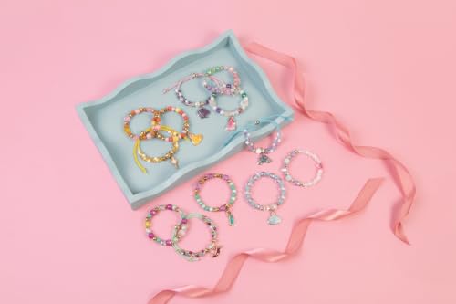 Make It Real: Disney Princess: Castle Style DIY Bracelet Kit - 332 pcs Jewelry Set, Create 12 Bracelets, 8 Exclusive Charms, Girls & Kids Ages 6+