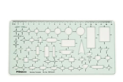 Printtoo Sanitary Planning Template, Acrylic Drafting Stencil for Architect - color: Series -PRTD-2411A