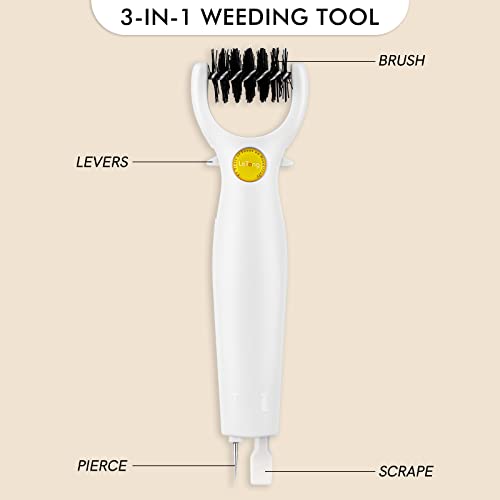 Craft 3 in 1 Multipurpose Craft Tool Set, Die Brush, 3-in-1 Weeding Tool, Brush, Scrape, Pierce, Embossing and Die Cutting Accessory, Retractable Design, DIY Scrapbooking Supplies Die Paper Remover - color: Craft Tool Set