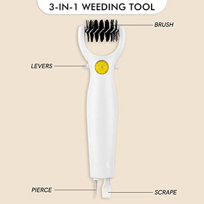 Craft 3 in 1 Multipurpose Craft Tool Set, Die Brush, 3-in-1 Weeding Tool, Brush, Scrape, Pierce, Embossing and Die Cutting Accessory, Retractable Design, DIY Scrapbooking Supplies Die Paper Remover - color: Craft Tool Set