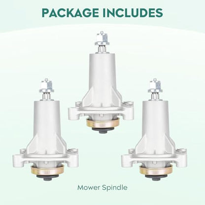 3 Pack Spindle Assembly Fits for Craftsman 187292 192870 YT4000 YS4500 Z254 YTH 2042 YTH 2246 532187292 for AYP Husqvarna 532192870 for 42 and 54 Inch Deck - size: 3 Spindle