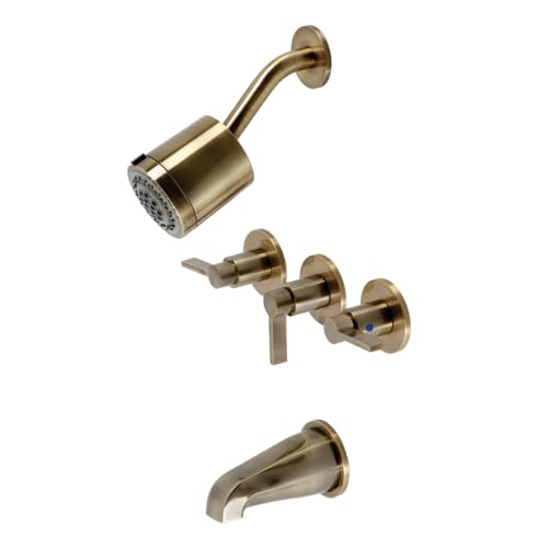 Kingston KBX8133NDL Tub and Shower Faucet, Antique Brass - color: Antique Brass