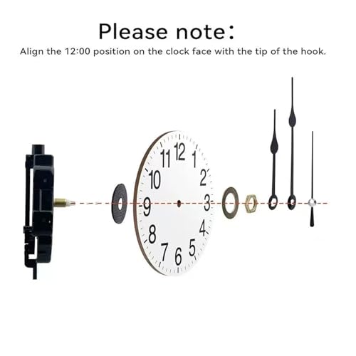 2 PCS Silent Clock Movement Mechanism Kit with 2 Sets of Hands – DIY Wall Clock Repair Replacement Motor – Accurate Quartz Movement Shaft Lengths 13.5mm (17/32 inch)