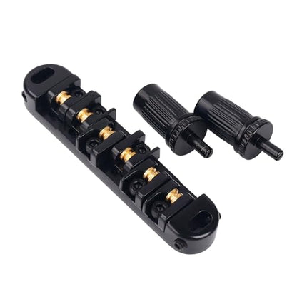 Banworks Electric Guitar Locking Tune-O-Matic Roller Saddle Bridge - color: Black