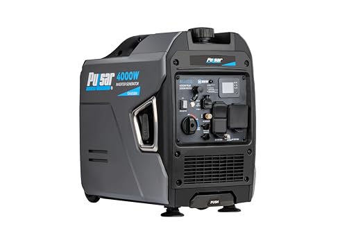 Pulsar Products GX400BN, 4000W Portable Ultra-Quiet Dual Fuel & Parallel Capability, RV-Ready, Handle & Wheels, with CO - style: 4000 Watts + Dual Fuel + Wheel Kit + RV Ready + CO Shutdown