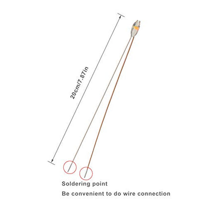 Evemodel 30pcs Pre-Wired Micro Litz Wire Yellow 0603 SMD LED Light 7.8'' Wire Resin Cover Waterproof CD0603Y - color: Yellow