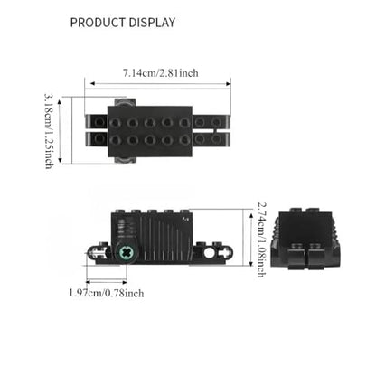 Pull Back Motor for Building Blocks Cars, 4 Pack, with Train Wheel and Axle, MOC Brick DIY Educational Toy Accessory