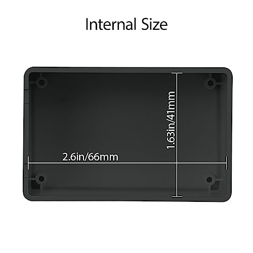 LeMotech Project Box 10 Pieces ABS Plastic Electrical Project Case Small Junction Box for Electronics Black 2.74 x 1.77 x 1.15 inch (70 x 45 x 29 mm) - size: 2.74" x 1.77" x 1.15"(10pc)