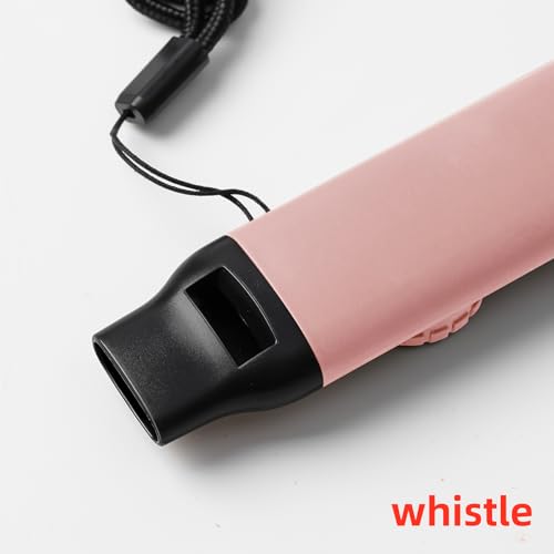 Emergency Survival Safety Whistle，Whistle for Kids with Lanyard,Compass,Thermometer,Ideal for Kayaking, Boating, Hiking, Camping, Climbing - color: Light Pink 2pcs