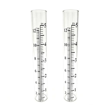 5" Rain Gauge Replacement Tube Glass for Outdoor Garden Yard Home, Best Rated 2 Pcs