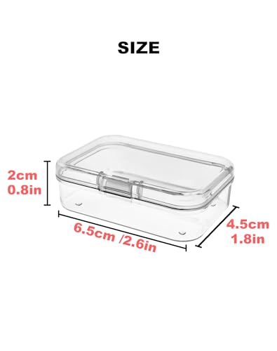 LJY 30 Clear Plastic Boxes, 2.6 x 1.8 x 0.8 in for Craft Kits - color: Clear, size: 2.6×1.8×0.8 in