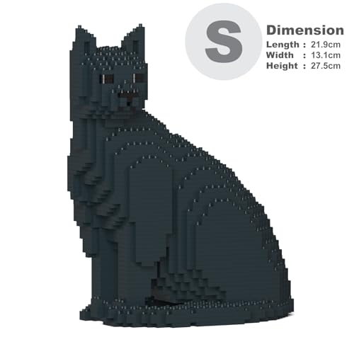 JEKCA Cat 06S-M02 | Black Cat Plastic Building Blocks | Age 14+ - color: Black