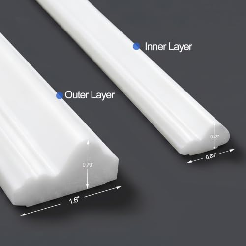 RELIANCER Bilinear Frame Peel and Stick Molding Trim Kit for Wall and Door - color: Bilinear 54.4 x 24in+54.4 x 48in