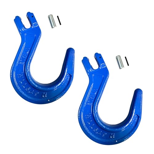 1/2" G80 Clevis Foundry Hook, 11905 Lbs 2 Pack 5.4t Working Load Limit Lifting Clevis Chain Hook for G80 Transport Binder Chain and Binder, Lifting Slings, Industrial Rigging【5.4t*2Pack】 - size: 2 Pack 5.4T