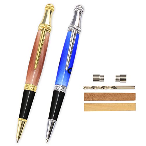 Legacy Woodturning, Grand Master Pen Kit Starter Pack with Bushings, Hurricane M42 Cobalt Drill Bit, Pen Kits, Wood Pen Blank Sampler Pack, Woodworking Project Kit