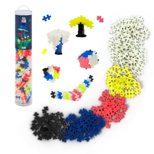 PLUS PLUS 240 Piece Glow in the Dark Mix - Mini Waffle Blocks - style: Glow in The Dark Mix