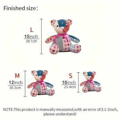 Memory Bear Sewing Templates Set, 10Pcs Durable Acrylic Teddy Bear Sewing Patterns & Templates with Detailed Instructions for Sewing (Small) - size: Small
