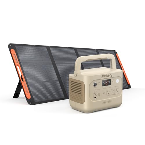 Jackery Solar Generator 1000 v2 and 200W Panel,1070Wh,1500W (Dune White) - style: E1000v2+200W(Dune White)