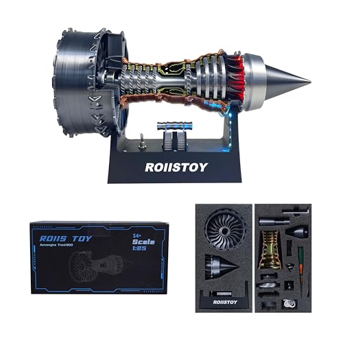 TR900 Jet Turbofan Engine Kit Turbofan Engine Jet Mechanical Assembly Model Science Education Ornament Desktop Decor Gift for Hobby Collectors - style: TR900 DIY KIT