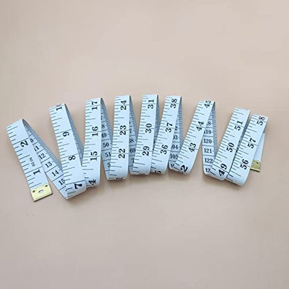 4 Pack Soft Tape Measure Double Scale 60-inch/150cm, Fabric Craft Tape Measure & Medical Body Measurement, Sewing Flexible Vinyl Ruler & Measuring Tape for Body Weight Loss (White)