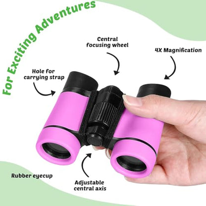Hiboom 8 Set Kids Binoculars Bulk Shockproof Folding for Kids, Cute Colors