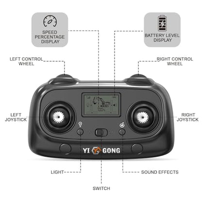 Adult Metal Mini Remote Control Loader, Featuring a Lever-Driven RC Digging System, Comes with Two Batteries and a Carrying case, Making it an Ideal Gift for Model Enthusiasts and Children - color: Loader