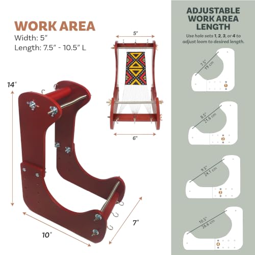 The Beadsmith Original ComfortLoom, Adjustable Standing Bead Loom