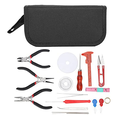 Jewelry Making Tool Kit, Professional 22pcs Stainless Steel Pliers Scissor Set for DIY Jewelry and Leather Handicrafts