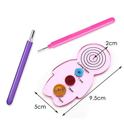 12 Pack Paper Quilling Tools Set, Slotted Needle Pens with Tweezers