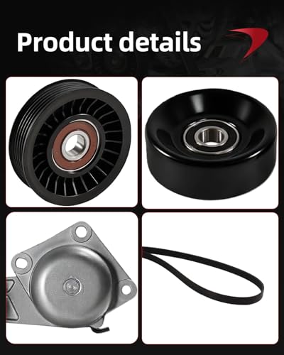 Fordnova Serpentine Belt Drive Kit Tensioner Idler Pulley, OE# 90K-38274A - size: Ford 2005-2014 4.6L 5.4L