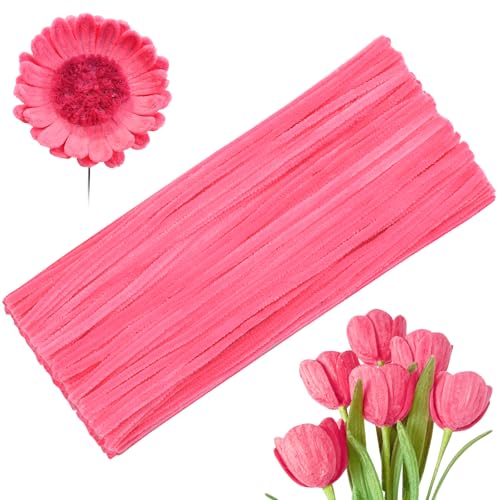 100 Pcs Pipe Cleaners Bulk Craft Suppies Light Peach Pink Pipe Cleaners - color: Light Peach Pink