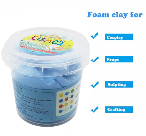 Air Dry Modeling Clay 10.5 oz Ultra Light Soft Magic Clay DIY Moulding Dough Primary Colors for Adults Kids Art Craft Kit Blue - color: Blue