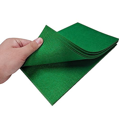Jtnohx Stiff Felt Sheets 2mm Thick Felt Fabric for Crafts Green 12pcs - color: Green