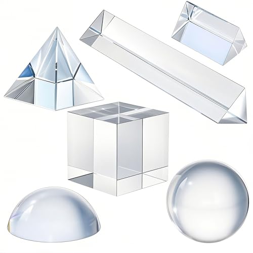 6 Pack K9 Optical Crystal Photography Prism Set for Creative Photography