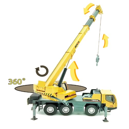 Construction Toy All-Metal Truck Crane Model Die Cast 1:50 Scale - Highly Detailed, Perfect for Collectors and Display, Durable Alloy Material, Ideal Gift - style: Truck Crane model