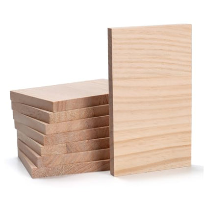 Wooden Blocks Wood Blocks for Crafts, 8 PCS 3″X5″X1/2″ Blank Wood Planks - size: 3″x5″x1/2″ - 8PCS