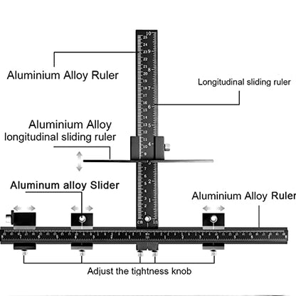 King&Charles Aluminum Cabinet Hardware Jig&Auto Center Punch - style: MAX-Aluminum