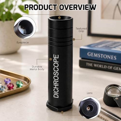 Heavy Duty Calcite Dichroscope Gemstone Tester Trichoic Pleochroic Colors Gemstone Identification Gemstones Gemological Testing Diamond Jeweler Tool Metal Body Gemology
