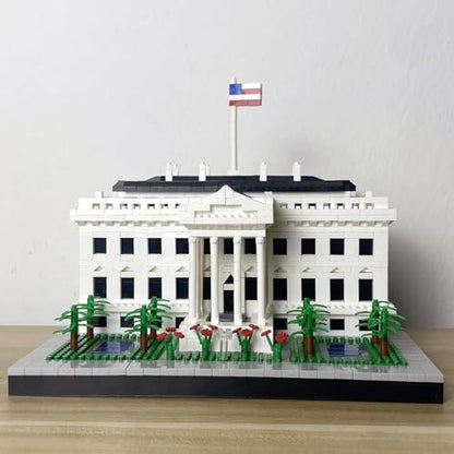 White House Micro Brick Building Set (2300 Pieces) – Landmark Model Educational Toy Gift for Kids and Adults - color: White House