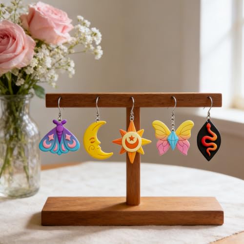 ORIGACH 15 Pcs Mystic Divination Theme Polymer Clay Cutters Set Sun Moon Star Butterfly Shape Earring Clay Cutter DIY Craft Supplies for Earring and Jewelry Making - style: Mystic Divination