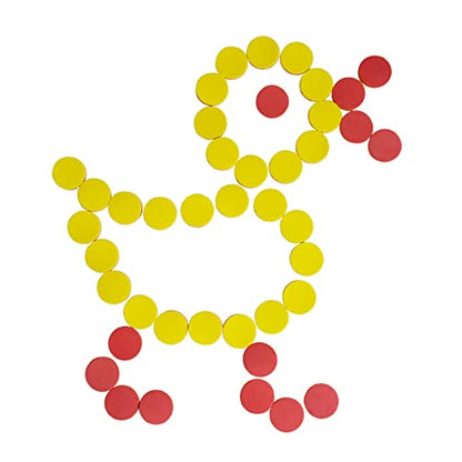 DNB 2-Color Foam Counters - 1 Inch Red-Yellow Double-Sided Math Counters, Early Learning Counting Chips, 1000 Pieces - style: 1000PCS