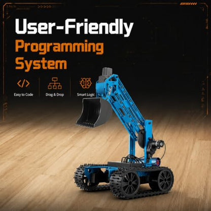 Robotic Arm Kit, Robot Kit for Kids Age 8+,STEM Building Toys 4-DOF Electronic Programming DIY Robots for Boys and Girls, Educational Science Projects,Cool Xmas Birthday Gifts for Kids. - color: Blue