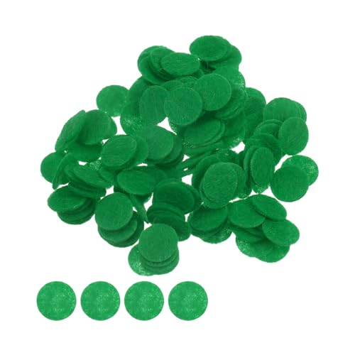 HARFINGTON 200pcs Round Felt Circles, 10mm 3/8" Pre Cut Felt Craft Pads Non-Woven Mini Felt Fabric Circles for DIY Sewing Handcraft Cut Projects Craft Finishing, Green - color: Green, size: 10mm