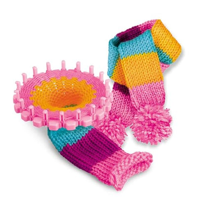 4M Knitting & Crochet Kit for Kids Ages 8-12 – Learn to Knit with French Knitting Reel, Crochet Hooks, Yarn, Scarf & Handbag Projects, Beginner Craft Set for Girls and Boys, STEM Arts & Crafts Gift - style: Knitting & Crochet
