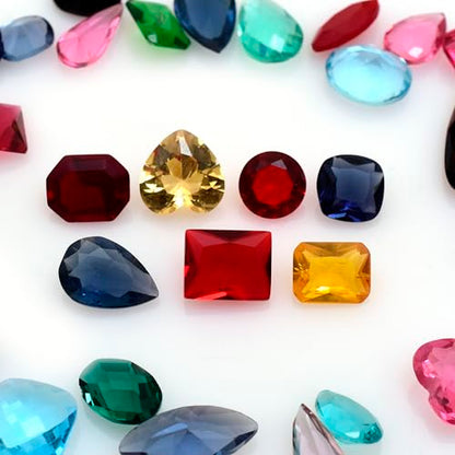 Mixed Natural Glass Loose Gemstones | Grade A+ (Natural Inclusions) | Hand Cut & Polished Gemstone Mix | Bulk Gemstone Lot for Jewelry Making, Craft, Healing (100 Carats)