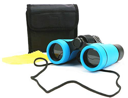 Scotamalone Kids Binoculars Shock Proof Toy Binoculars Set for Age 3-12 Years Old Boys Girls Bird Watching Educational Learning Hunting Hiking Birthday Presents - color: blue, size: one pc