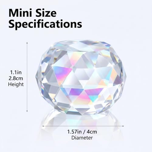 Crystal Glass Prism Cube Crystal Faceted Suncatcher Prism