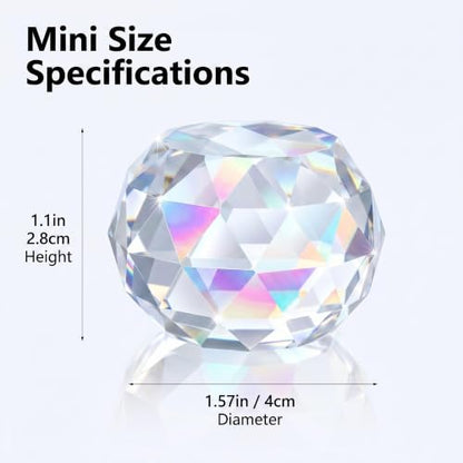 Crystal Glass Prism Cube Crystal Faceted Suncatcher Prism