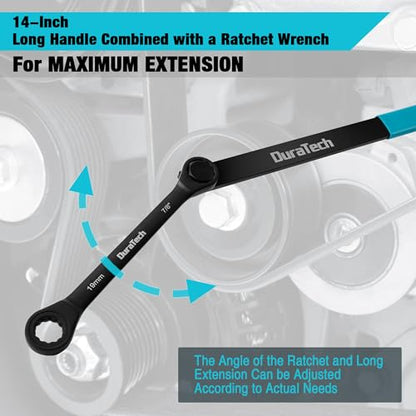 DURATECH 15-Piece Universal Ratcheting Serpentine Belt Tool Set